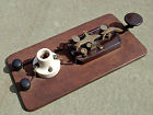 1930 Amateur Speed-x Les Logan 1930s Key Brown Bakelite Base On Masonite Wired To Porcelain Ge Socket