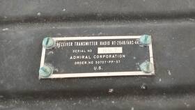 Arc-44 Admiral 283n Corporation Reciever Transmitter Radio Set Rt 282b/arc-44
