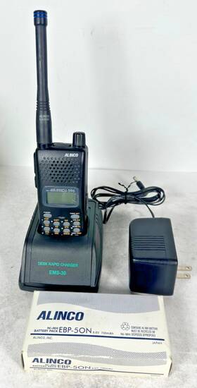 Dj-596 Alinco Used Vhf/uhf Dual Band Fm Transceiver With Charger And Spare Battery
