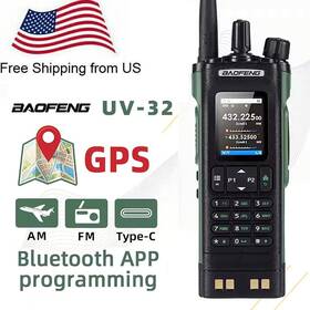 Uv-32ham Baofeng 762124436713 Us Radio Gps Multi Band Walkie Talkie Extra Battery