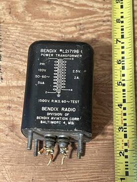 L-217198-1 Bendix L217198 Vintage Ft60s Power Transformer 120v 2.5v 2a