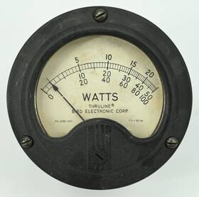 2080-002 Bird Vintage Thruline Electronic Replacement Panel Watts Meter P/n