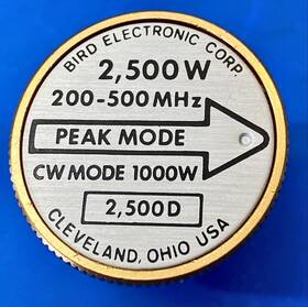 2500d Bird 43 Wattmeter Element 200-500 Mhz 2500 Watts Free Shipping