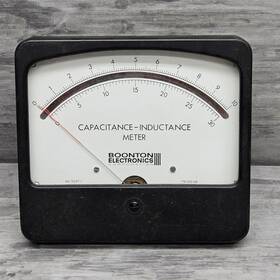 49-3097-1 Boonton Vintage Radio Corp Capacitance Inductance Square Panel Meter Gauge