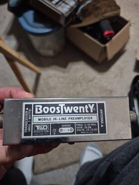 Bt-20 Boostwenty Mobile In-line Preamplifier Am With Instructions - Used