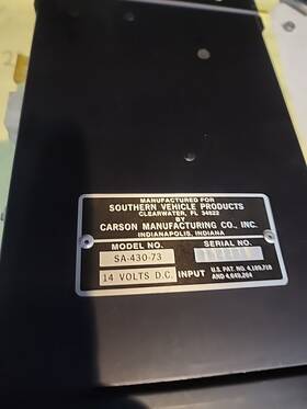 Sa-430-73 Carson Manufacturing 14vdc Emergency Light Power Supply / Controller