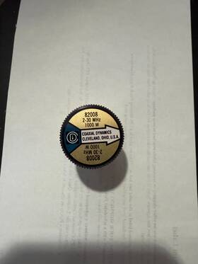 82008 Coaxial Dynamics Element To 1000 Watts For 2-30 Mhz - Bird 43 Compatible