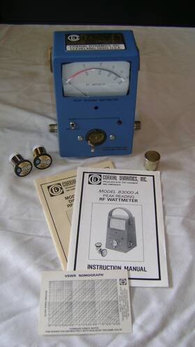 83000a Coaxial Dynamics Very Nice Pep Watt Meter With 2 Slugs Bin 395 Shipped