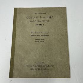 32ra Collins Original Type Radio Transmitter Instruction Model 8 Book Manual