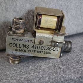 410-0136-00 Collins Radio Co High Current Rf Relay 120 Vdc Coil Has Very Large Contacts