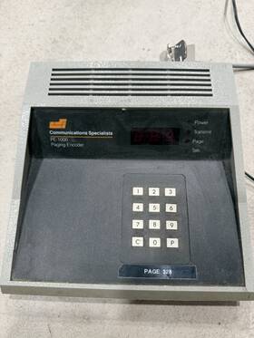 Pe-1000 Communications Specialists Paging Encoder