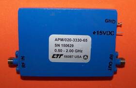 020-3330-65 Ctt Apm/020-3330-65 One Nice Medium Power Amplifier .50 - 2.0ghz 30db Gain 33dbm P1 2 Watts