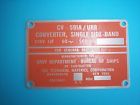 Cv-591a Msr-4 Tmc R-390a R-390 Original Engraved Nameplate Replacement New