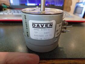 Spec-6579 Daven Attenuator 600 Ohm 100 Db In 10 Steps Pulled From Working Equipment