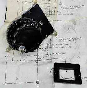 027-0062-001 E.f. Johnson Vintage Turns Counter Dial With Face And Template