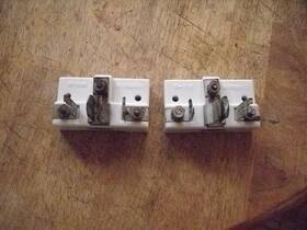 215-c E.f. Johnson Vintage Inline Tube Mounts Two