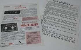 Tun-4 Grove Minituner Plus Shortwave Radio Tuner Advertisement And Instructions