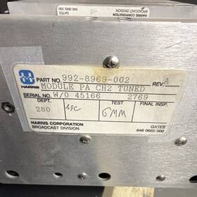 992-8969-002 Harris Platinum Amplifier Channel 2