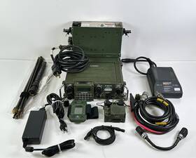 Rf-5983-sa001 Harris Rf-5800h-mp Falcon Ii Radio Set Lot With Speaker Mic Keypad