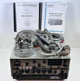Rt-1230 Harris Urc-94 Hf Radio With All Accessory Cables And Shock Mount