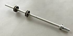 Hw-101 Heathkit 453-17 Preselector #453-17 Shaft With Pulleys And Set-screw Collar