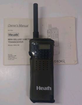 Hw-2-m Heathkit Mini-deluxe 2-meter Transceiver Model With Manual - Untested