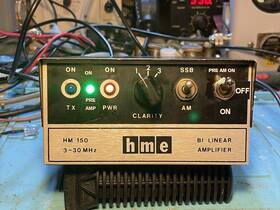 Hm-150 Hm Electronics 150 Bi Linear Amplifier Repaired And Working Watts Ssb