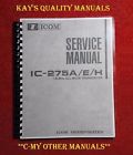 Ic-275a-e-h Icom Service Manual On Lb Covers Other Manuals