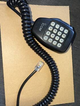 Hm-118tn Icom Ham Radio Microphone Hm118tn Dtmf Used Very Good Condition