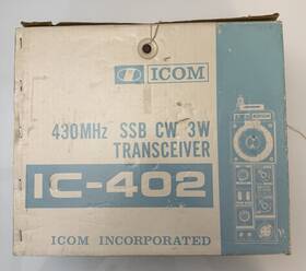 Ic-402 Icom Vintage 430 Mhz Ssb Cw 3w Transceiver With Mic And Manual Untested