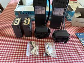 Ic-cm5 Icom Ic-m2 Vhf Transceivers Lot Of 2 Complete W/ Spare Batteries