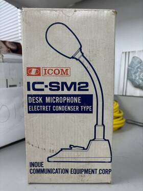 Ic-sm2 Icom Desk Microphone Electret Condenser Type 4 Pin Open Box