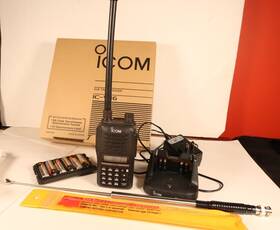 Ic-v86 Icom Vhf 2m Fm Portable Ht Handheld Amateur Radio With Extras Look