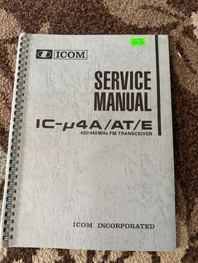 U4at Icom 2m Handheld Original Factory Service Manual