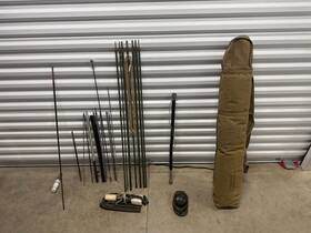At-984 J&h Smith Military Surplus Antenna With A/g Fish Reel Prc 25 77 Field Phone