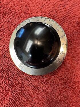 10009 James Millen Vintage Ham Radio Amplifier Dial With Knurled Knob And Metal Skirt
