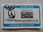 Jb-2000 Cat Black Rare Wawasee Version Schematics Manual Copy