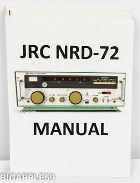 Nrd-72 Jrc Original Owner/service Manual For Radio Receiver Very Scarce