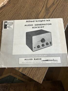 83yx137 Knight Vintage Allied Audio Generator Manual