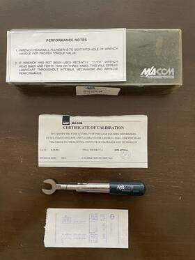 2098-0275-54 M/a Com - Amp Torque Wrench For 5/16 Inch Sma Connectors. M/a-com / 2098-0275