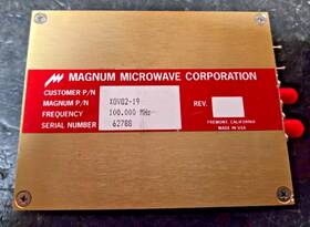 Xov02-19 Magnum Mw 15v 100 Mhz Tested See Analyzer Plots