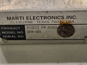 Dfm-1d1 Marti Electronics Inc. Cleburne Texas Vintage Direct Fm Modulator Broadcast Radio Wabb