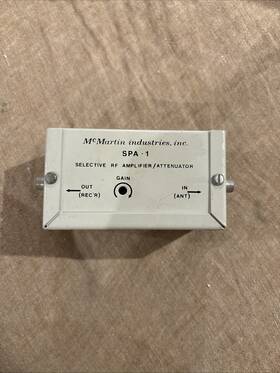 Spa-1 Mcmartin Model Rf Amplifier Attenuator 93.7v In/out Coaxial Radio