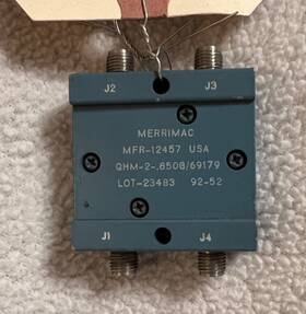 Qhm-2-.850g Merrimac Mfr-12457 Used Usa Qhm-2-.850g/69179 Lot-23483 92-52 Coupler J1 J2 J3j4