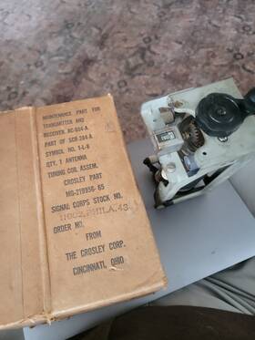 Bc-654-a Military Salvaged Transmitter And Receiver Antenna Tuning Coil Assembly