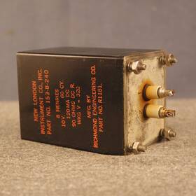 153-b-240 New London Inductor Filter Choke 8 Henry 120 Ma 90 Ohm Richmond Engineering Sealed Case