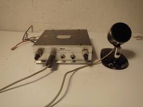 Am-271 Olson Vintage All Transistor Amplifier With M-212 Dynamic Microphone