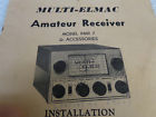 Pmr7 Multi Elmac Model Amateur Receiver Install Operating Manual Original