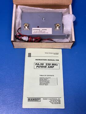 Pa-20 Ramsey 220 Mhz 25 Watt Ham Radio Power Amplifier In Box With Manual