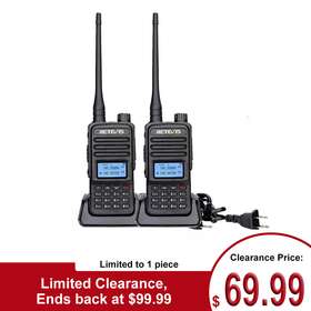 Rt85 Retevis 2 Dual Band Ham Radio Walkie Talkie 5w Fm Vfo Emergency Alert Dtmf